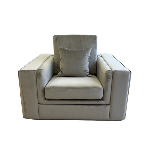 Denver Mink & Silver 3 Seater Sofa